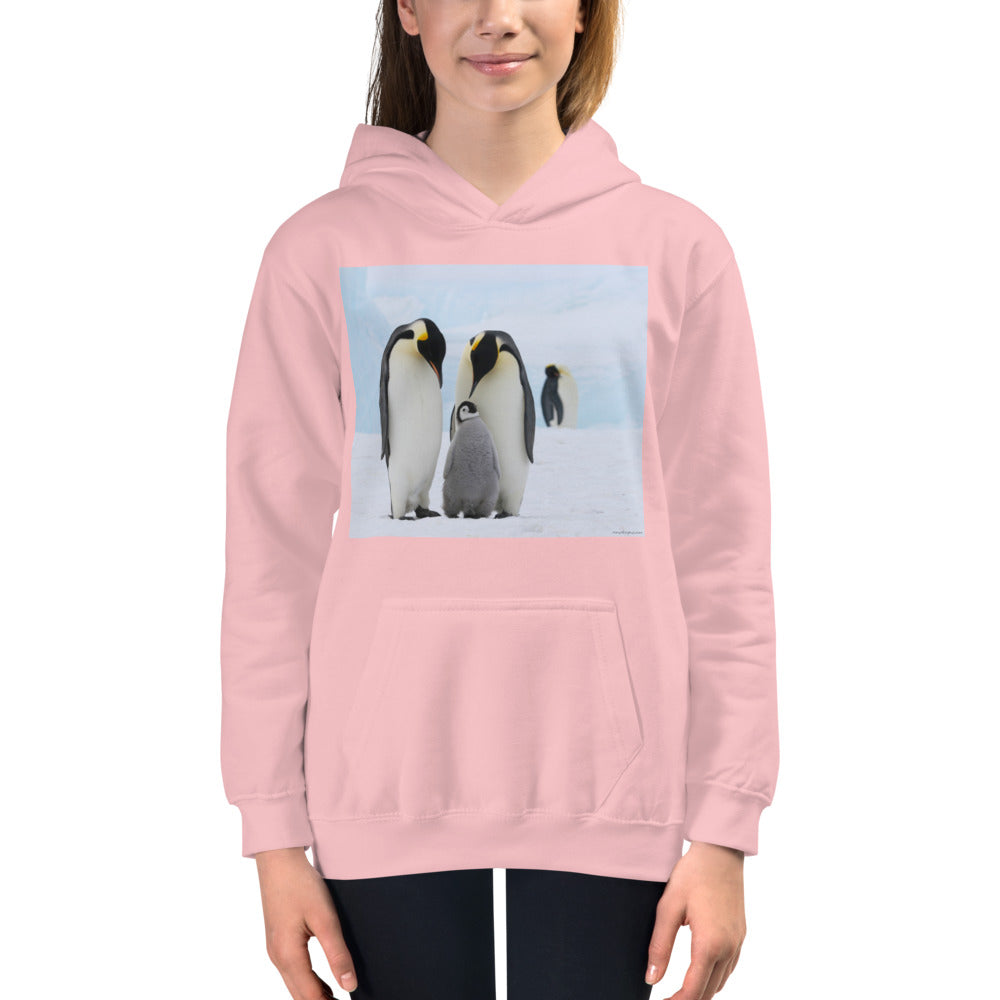 Premium Hoodie - FRONT Print: Penguin Family
