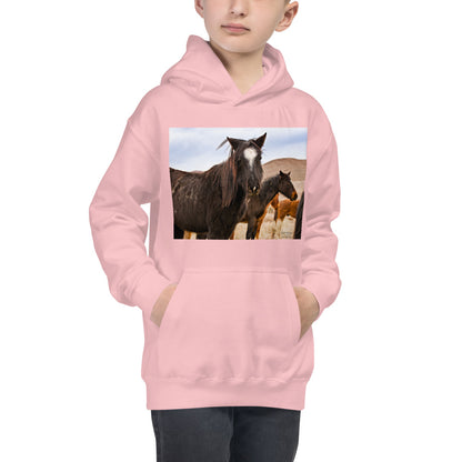 Premium Hoodie - FRONT Print: Wild Mustangs
