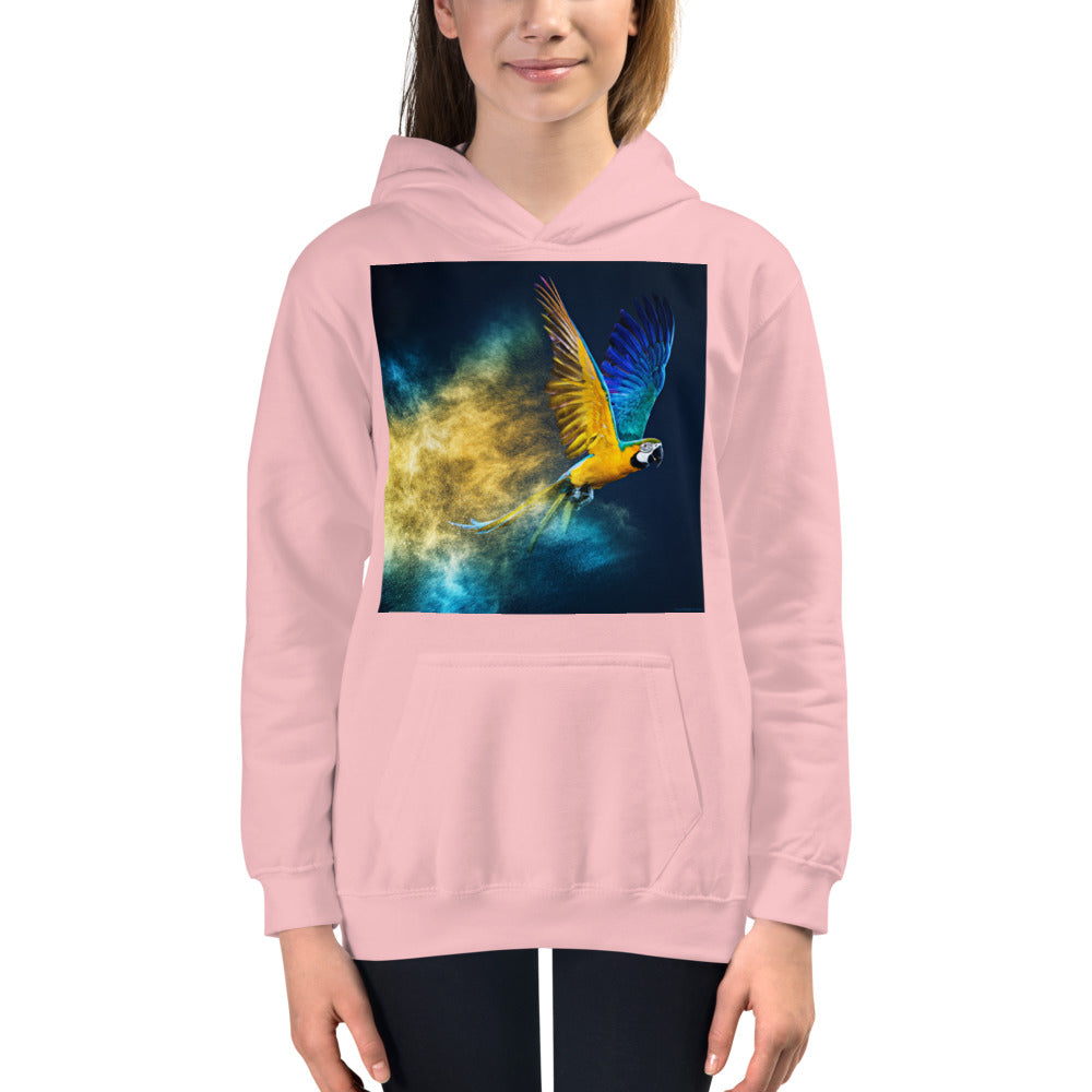 Premium Hoodie - FRONT Print: Golden Macaw Dust