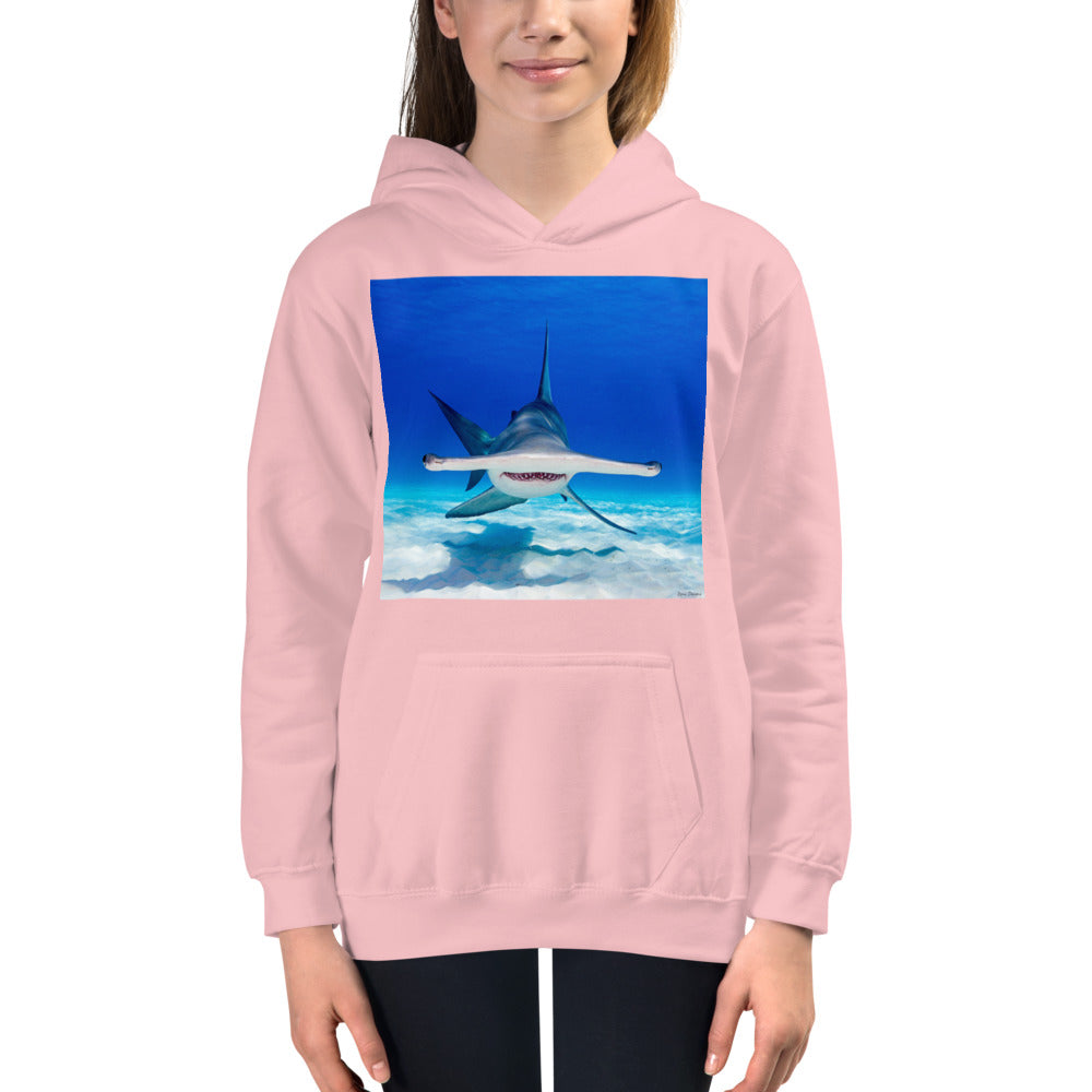Premium Hoodie - FRONT Print: Hammerhead Dead Ahead