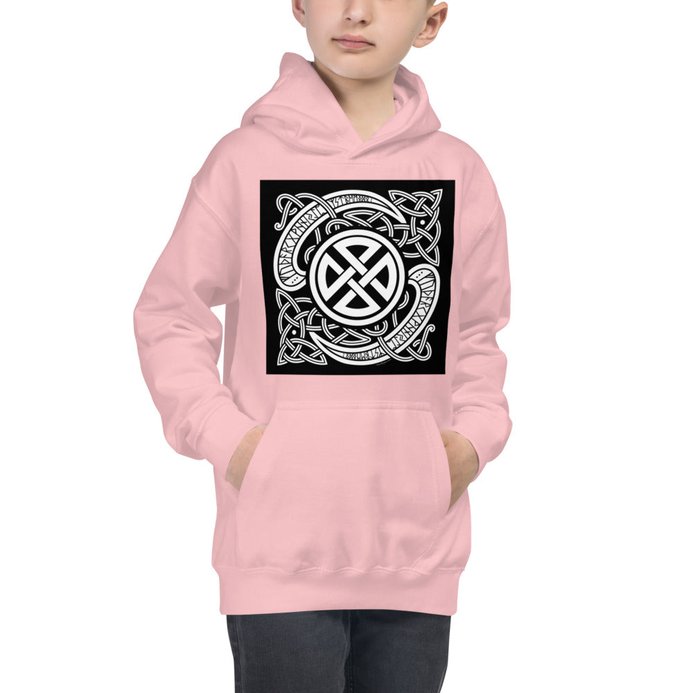 Premium Hoodie - FRONT Print: Celtic Knots & Norse Runes