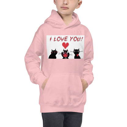 Premium Hoodie - FRONT Print: I Love You, I Love You!