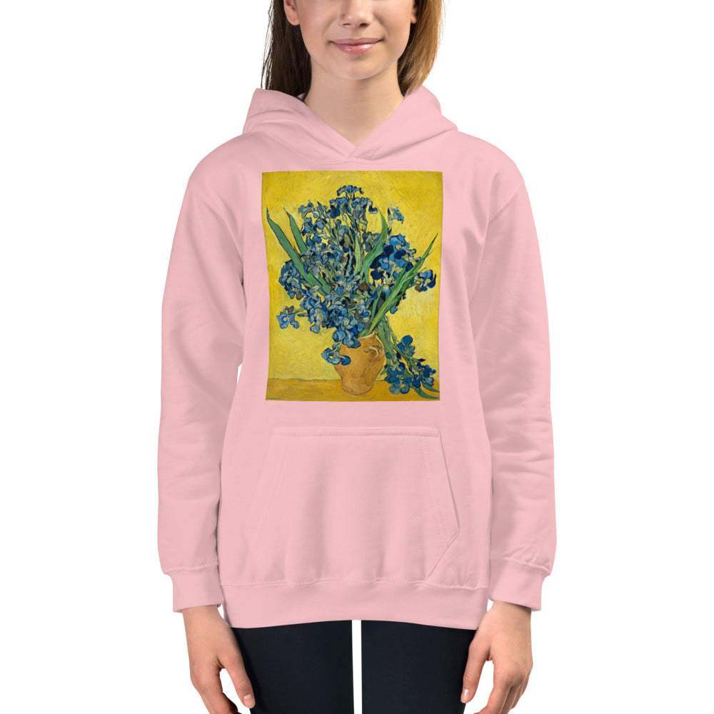 Premium Hoodie - FRONT Print: van Gogh: Irises in a Vase