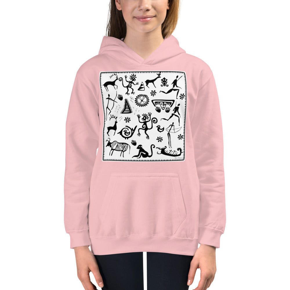 Premium Hoodie - FRONT Print: Petroglyphs
