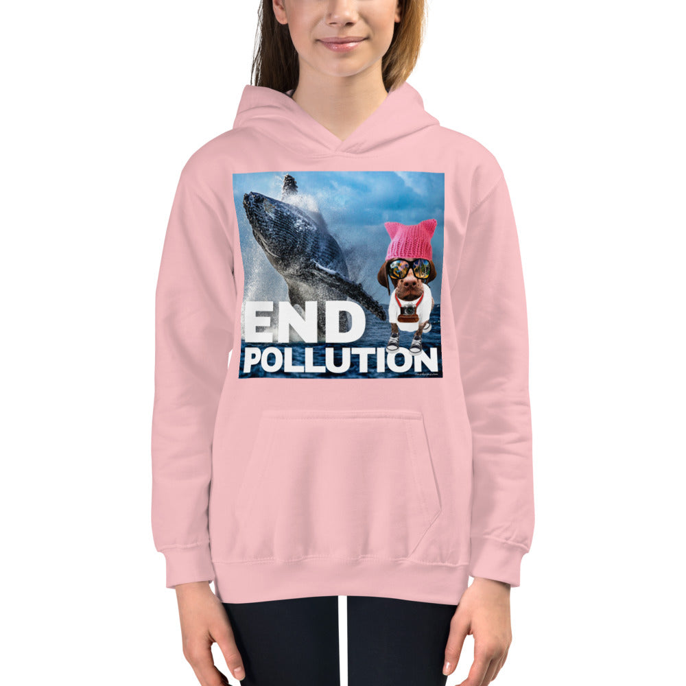 Premium Hoodie - Just FRONT:  End Pollution!