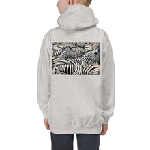 Load image into Gallery viewer, Premium Hoodie - Just BACK: Sharp Dressed Zebra
