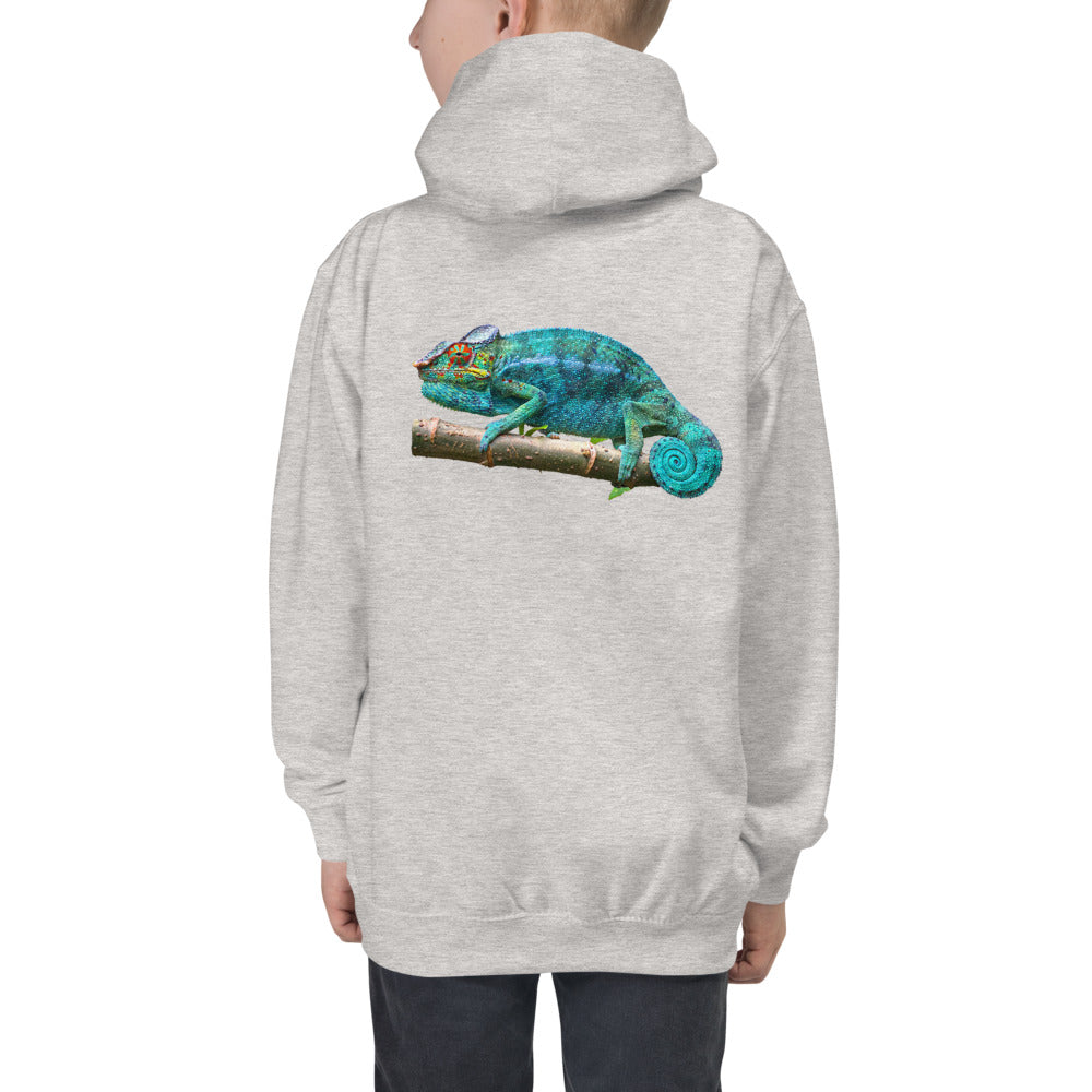 Premium Hoodie - FRONT & BACK Print: Panther Chameleons