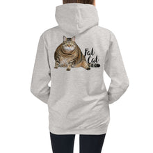 Load image into Gallery viewer, Premium Hoodie - FRONT &amp; BACK Print: Cat Faces &amp; Fat Cat
