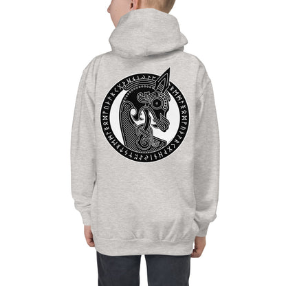Premium Hoodie - BACK Print: Viking Ship Dragon head