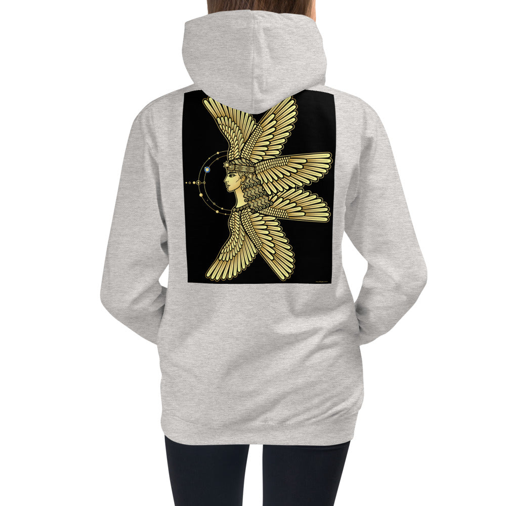 Premium Hoodie - BACK Print: Winged Goddess