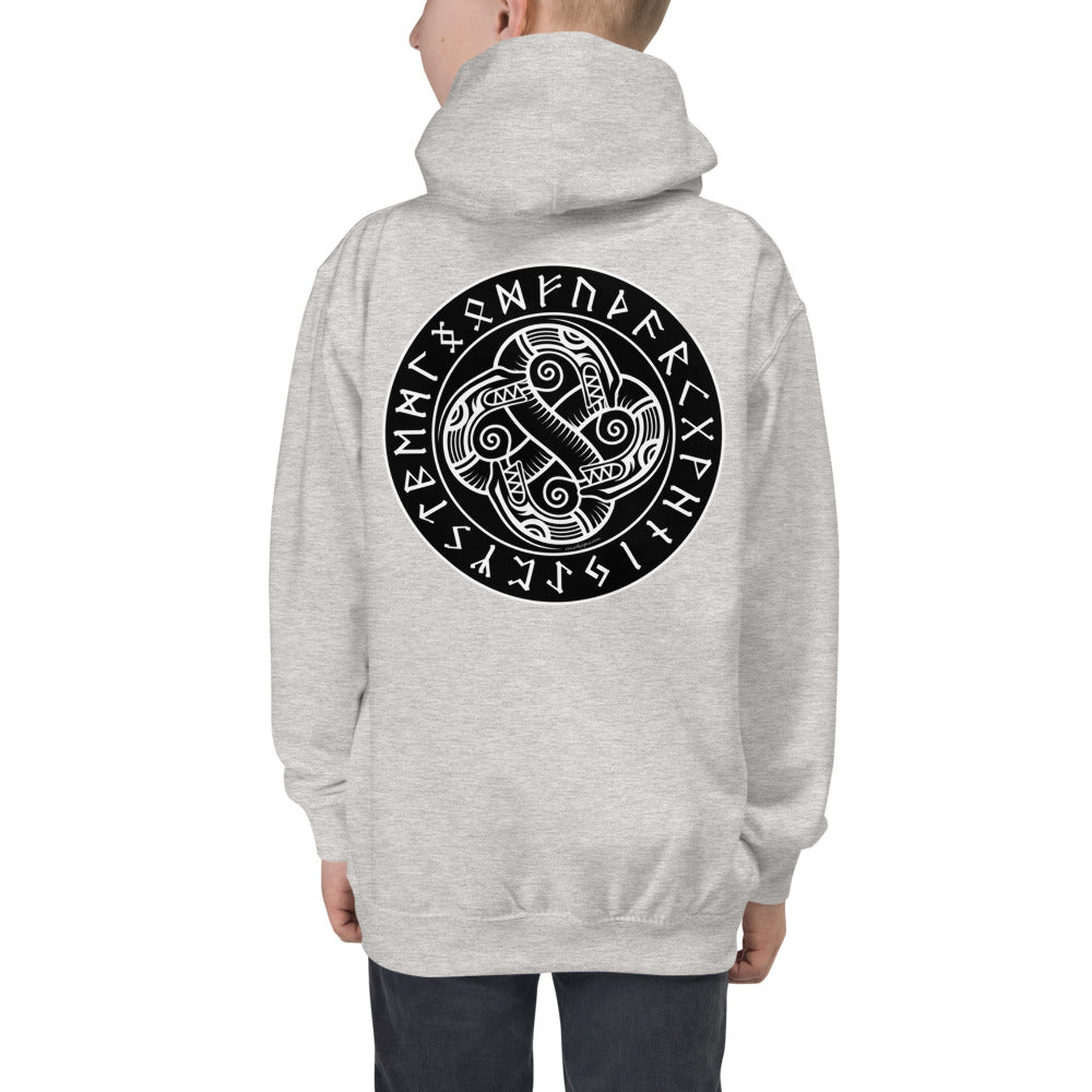 Premium Hoodie - BACK Print: Sea Serpents in Runic Circle