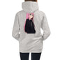 Premium Hoodie - BACK Print: Pink Hair Amine Girl