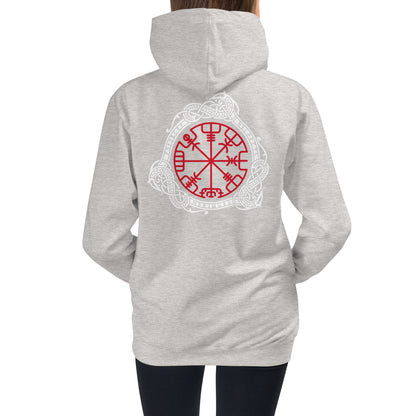 Premium Hoodie - BACK Print: Magical Norse Runic Compass