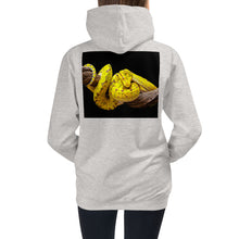 Load image into Gallery viewer, Premium Hoodie - BACK Print: Yellow Green Tree Python
