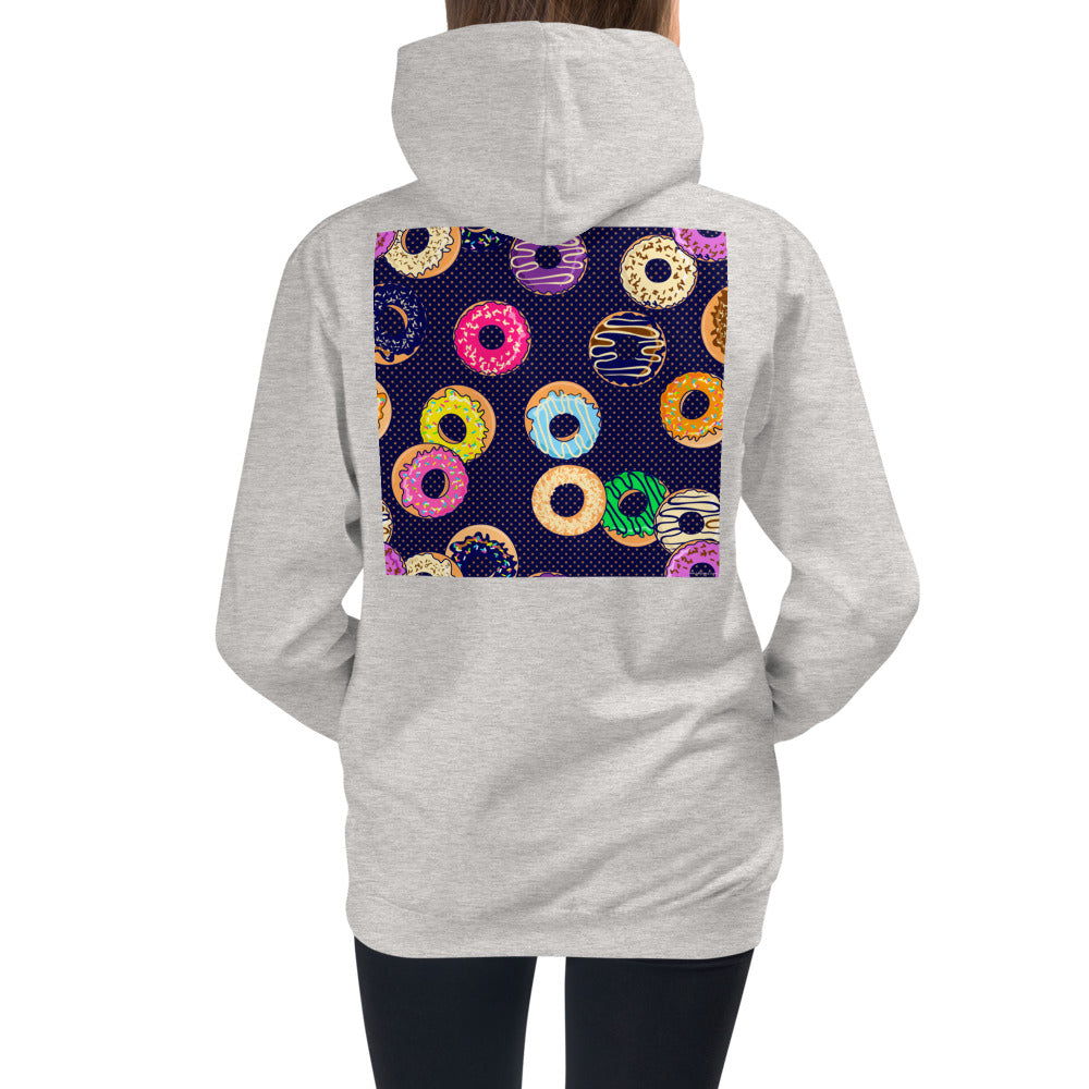 Premium Hoodie - BACK Print: Raining Donuts