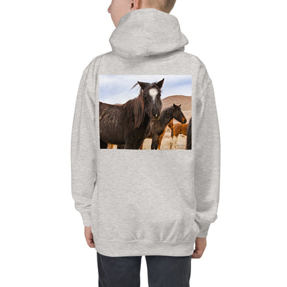 Premium Hoodie - BACK Print: Wild Mustangs