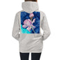 Premium Hoodie - BACK Print: Pink Flower Watercolor