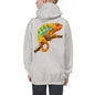 Premium Hoodie - BACK Print: Green & Yellow? Chameleon