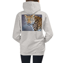 Load image into Gallery viewer, Premium Hoodie - BACK Print: Blue Eyed Leopard
