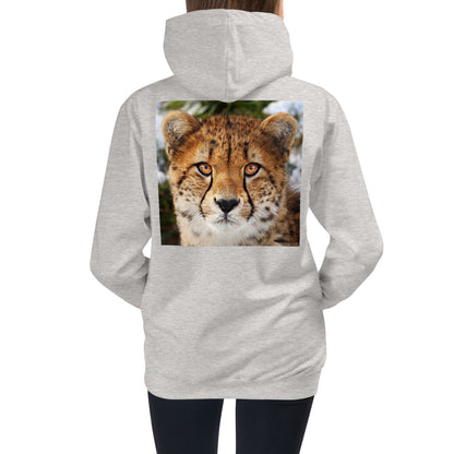 Premium Hoodie - BACK Print: Cheetah Stare
