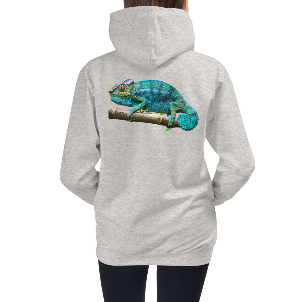 Premium Hoodie - BACK Print: Turquoise Panther