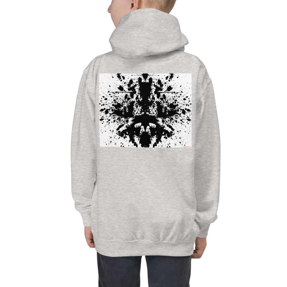 Premium Hoodie - BACK Print: Splat or My Brain Thinking About Space-Time