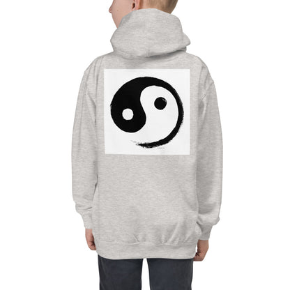 Premium Hoodie - BACK Print: Ink Brush Yin & Yang