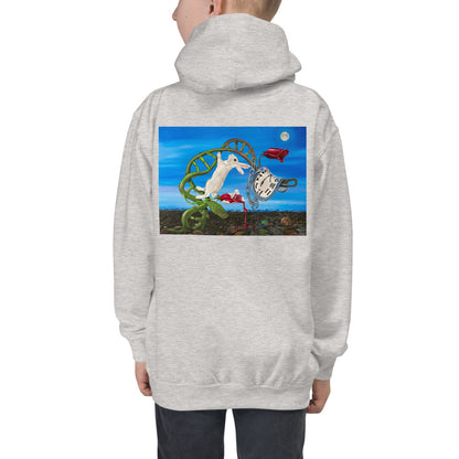 Premium Hoodie - BACK Print: Dali Rabbit