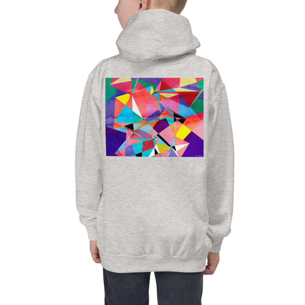 Premium Hoodie - BACK Print: Abstract Triangles
