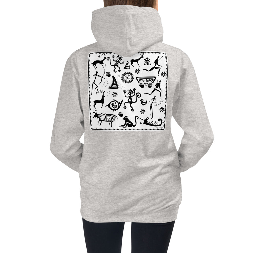 Premium Hoodie - BACK Print: Petroglyphs