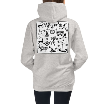 Premium Hoodie - BACK Print: Petroglyphs