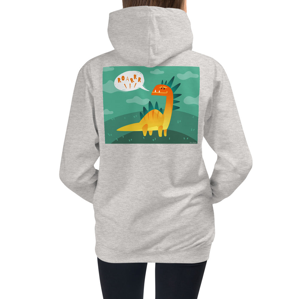 Premium Hoodie - BACK Print: Dino Roar!