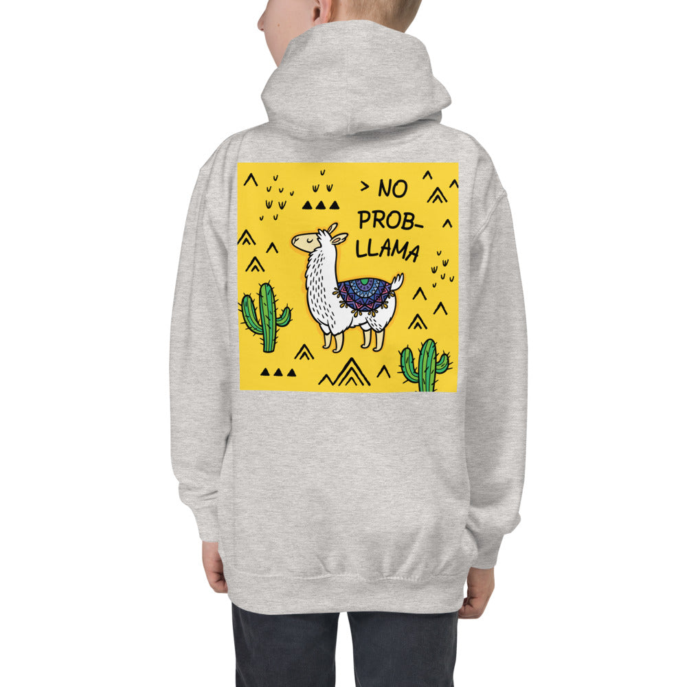 Premium Hoodie: Print on BACK - NO PROB-LLAMA