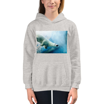 Premium Hoodie - FRONT & BACK Print: Polar Dip & Polar Bear on Ice