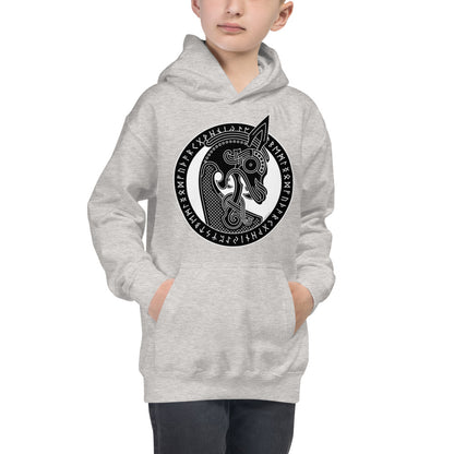 Premium Hoodie - FRONT Print: Viking Ship Dragon Head