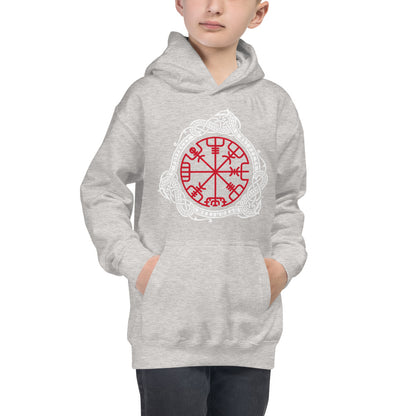 Premium Hoodie - FRONT Print: Magical Norse Runic Compass