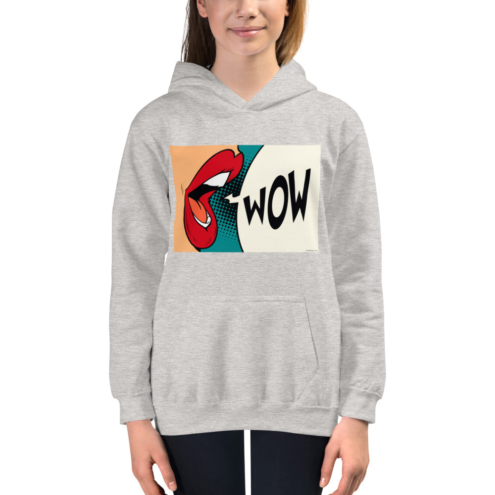 Premium Hoodie - FRONT Print: WOW!