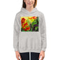 Premium Hoodie - FRONT Print: Red Flowers Watercolor #1
