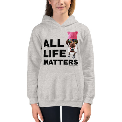 Premium Hoodie - Just FRONT: All Life Matters!