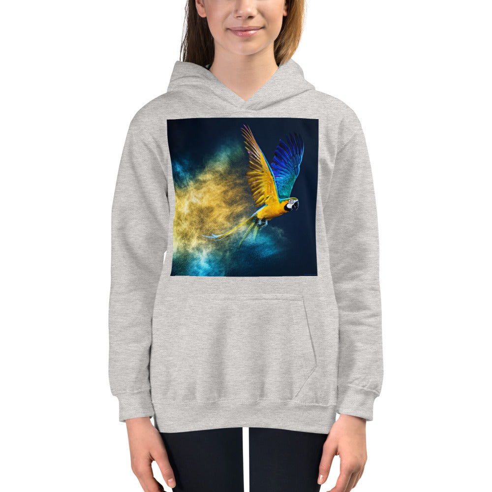 Premium Hoodie - FRONT Print: Golden Macaw Dust