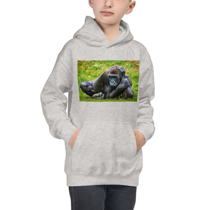 Premium Hoodie - FRONT Print: Gorilla in the Grass