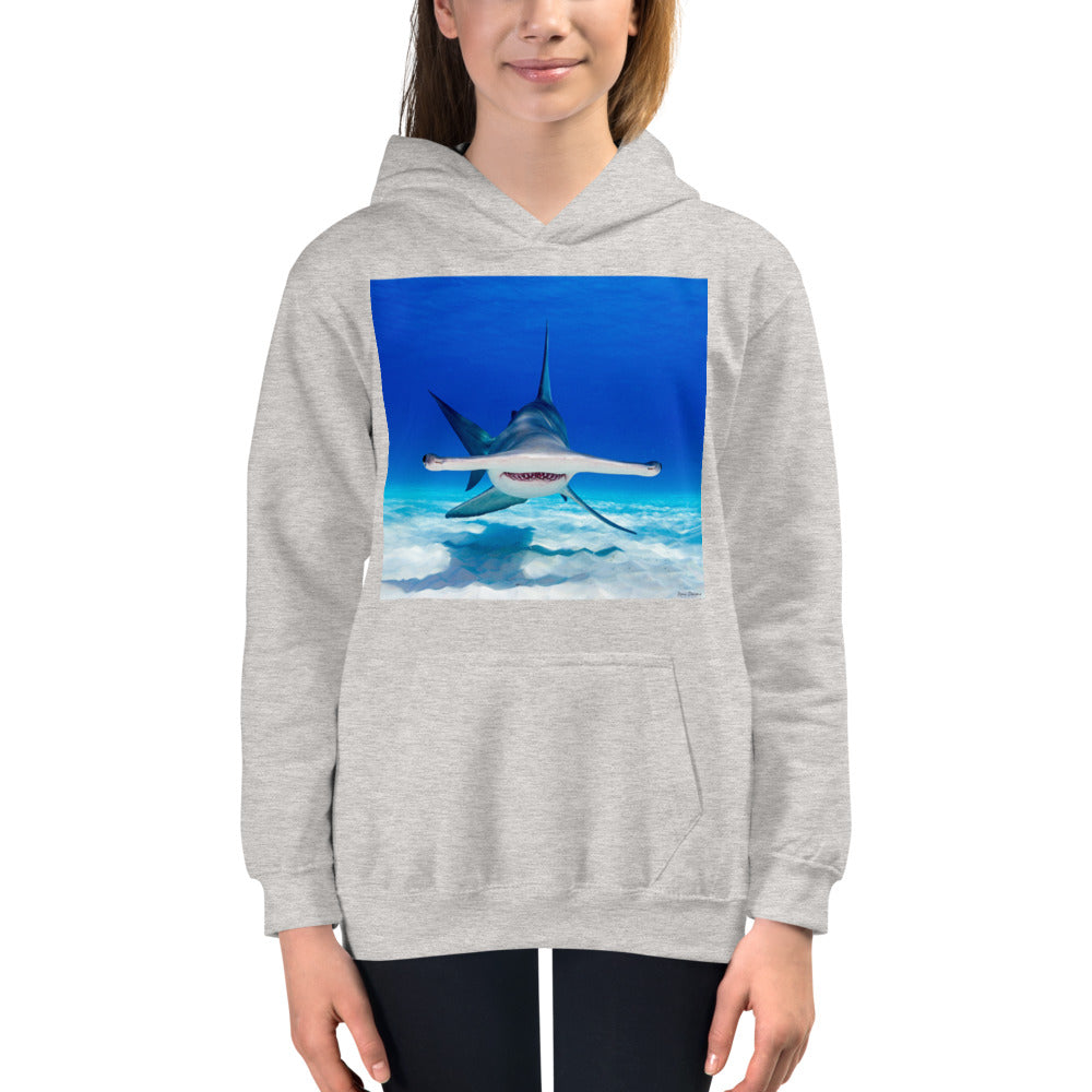 Premium Hoodie - FRONT Print: Hammerhead Dead Ahead