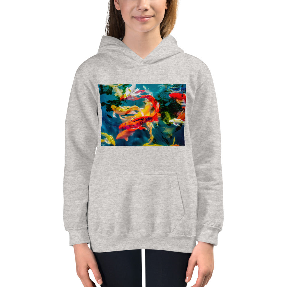 Premium Hoodie - FRONT Print: Koi Pond
