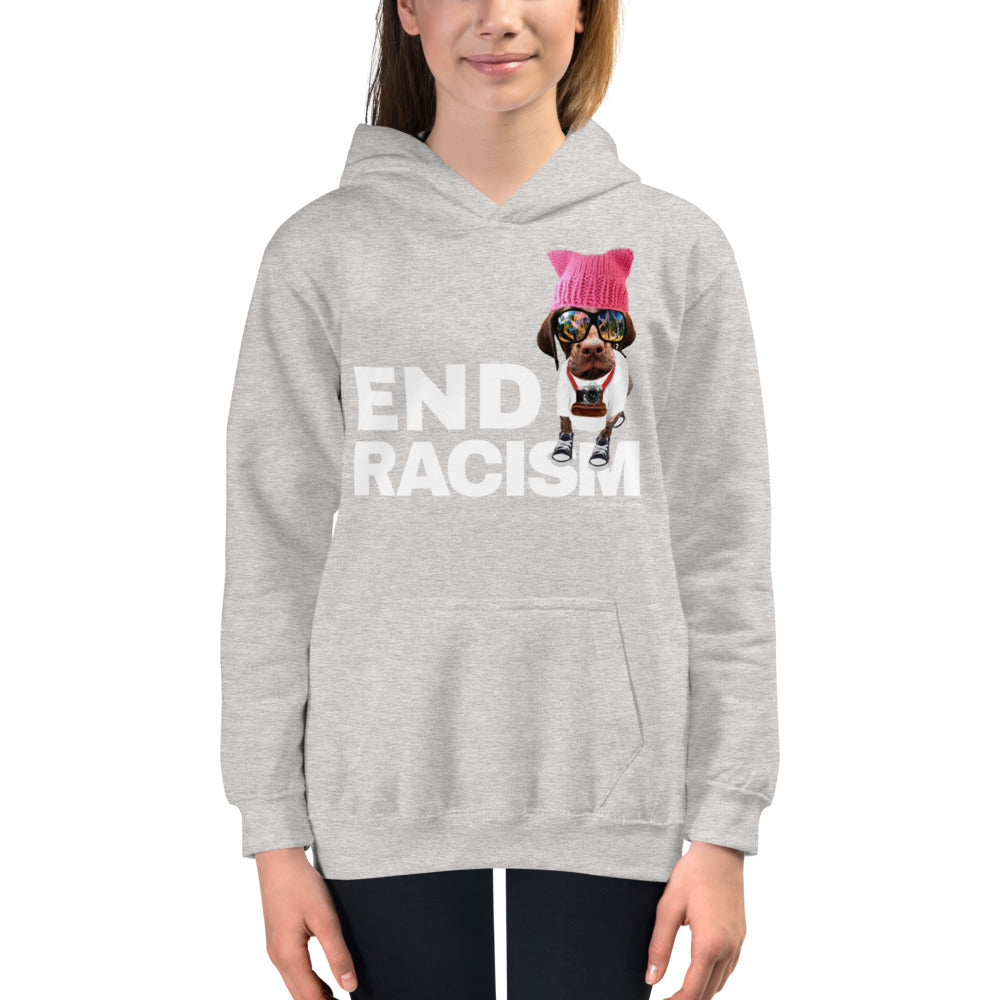 Premium Hoodie - FRONT Print: END RACISM