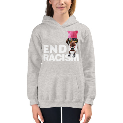 Premium Hoodie - FRONT Print: END RACISM