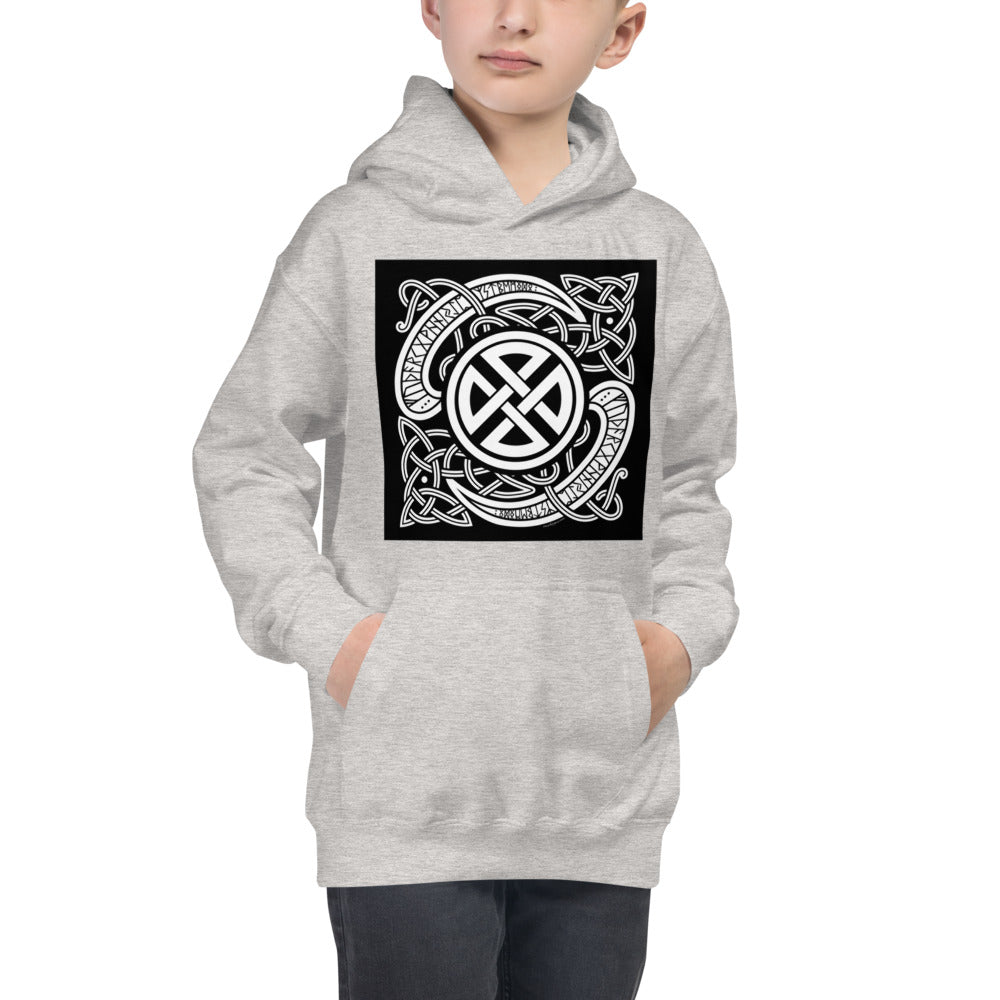 Premium Hoodie - FRONT Print: Celtic Knots & Norse Runes