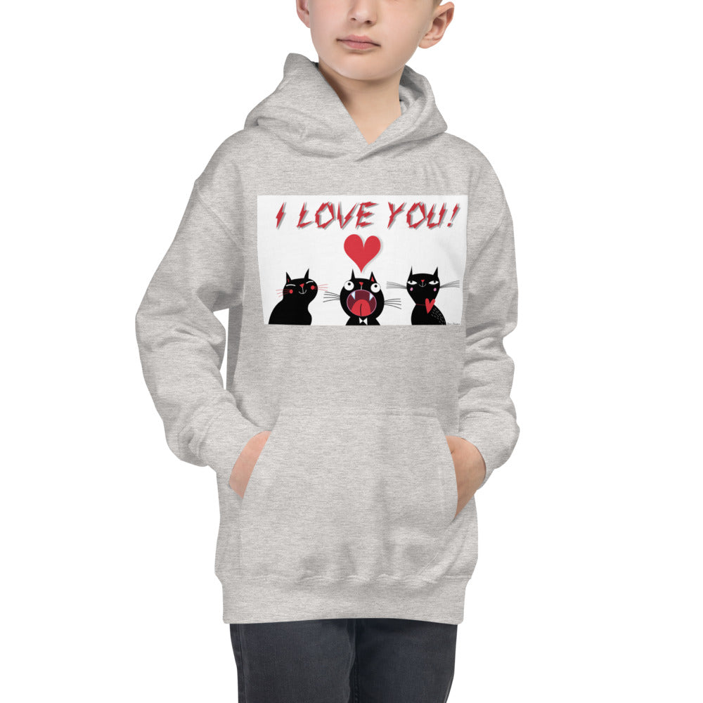 Premium Hoodie - FRONT Print: I Love You, I Love You!