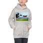 Premium Hoodie - FRONT Print: Cow & Super Dog