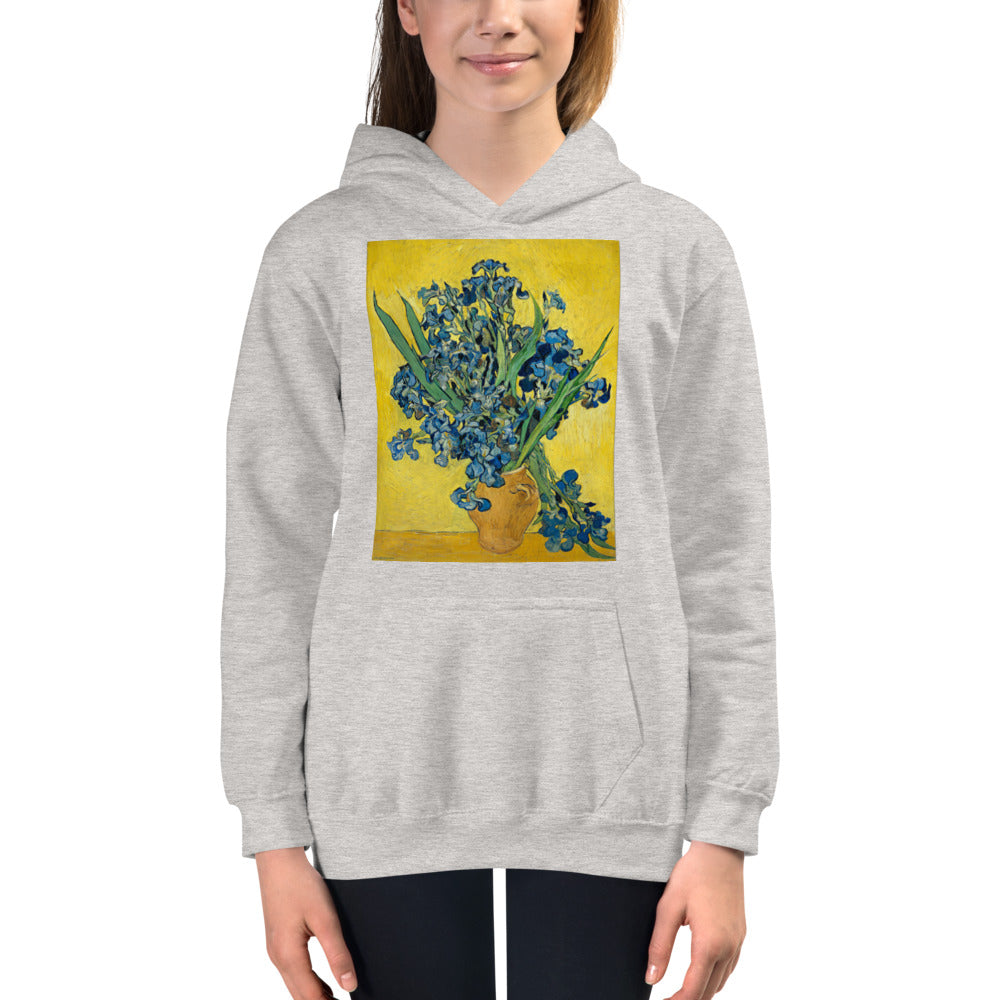 Premium Hoodie - FRONT Print: van Gogh: Irises in a Vase