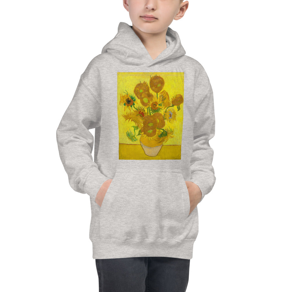 Premium Hoodie - FRONT Print: 12 Sunflowers in a Vase